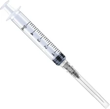 50 Pack 5ml 5cc 22 Gauge Disposable Syringe Tool, Individual Package 