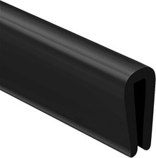 Rubber Edge Trim Self-Adhesive U Channel Black 1/16"
