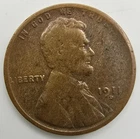 1911 D Lincoln Wheat Cent VF Key Date Copper Penny Type Coin Free Ship!