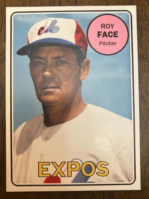 MONTREAL EXPOS: Roy Face Custom Modern 1969 Style Art Card