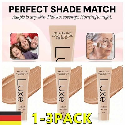 1-3Pack Luxe Research Color Changing Foundation 12-Hour Wear Natural Dewy Finish