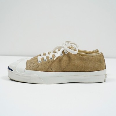 Vintage 1990s Converse Jack Purcell Sneakers USA Made Beige Suede