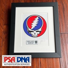 JERRY GARCIA Autograph GRATEFUL DEAD STEAL YOUR FACE Art Signed * PSA