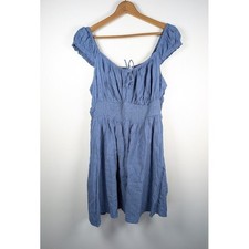 Old Navy Milkmaid Mini Dress Womens XL Smocked Off Shoulder Cottagecore Prairie