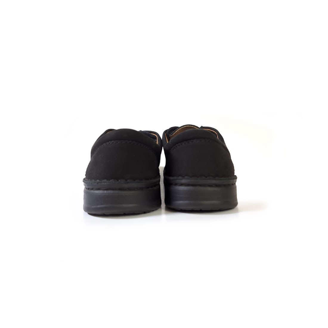 $170 BIRKENSTOCK 37 Black Nubuck Moccasin Oxford Loafer Womens
