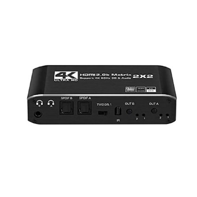 2x2 4K HDMI Matrix Switcher 2 in 2 out HDMI Switch Splitter Video Matrix Adapter