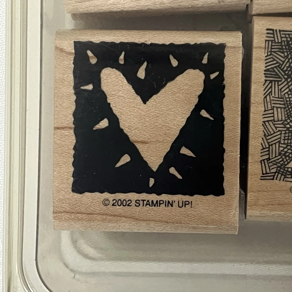 Stampin Up! Набор из 4 резиновых штампов с буквами/словом L-O-V-E 2002 рукоделие/дерево - Изображение 4 из 4