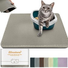 Extra Large Waterproof Cat Litter Mat - New 31x24 Inch Honeycomb Double Layer...