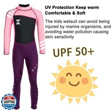 Wetsuit Kids Full Suits 2.5mm Neoprene Wet Suit UV Protection Keep Warm Long ...