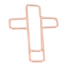 100PCS Cross Paper Clips Rose Gold Metal Paper Clamps For Document Note Sor GFWG