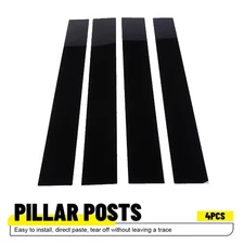 For 2019-2024 Dodge RAM 1500 Black Look Window Pillar Posts Sticker Trim 4PCS
