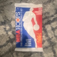 Hoops NBA Hoops 1990-91 Basketball Sealed Trading Card Pack - 15 Cards