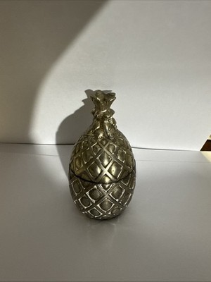 Vintage Lighter 1950's=DELL Inc=Pineapple Fuel Table Lighter =Metal Silver Tone