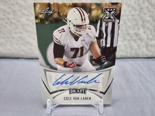 Cole Van Lanen Rookie Auto 2021 Leaf Draft Wisconsin Badgers Jacksonville Jaguar
