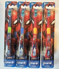 Oral-B Crest Kid's Toothbrush 3 , Spiderman graphics, Compact, soft 4 Pk marvel