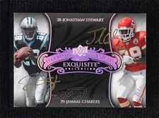 2008 Exquisite Collection Black 1/1 Jonathan Stewart Jamaal Charles Auto 0c3