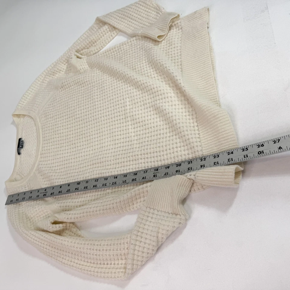 Suéter Vince Mujer Textura Mediana Tejido Waffle Pullover Cuello Redondo Foto 4 de 4