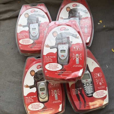 Vintage Virgin Mobile Vox 8610 Flip Phone & K9
