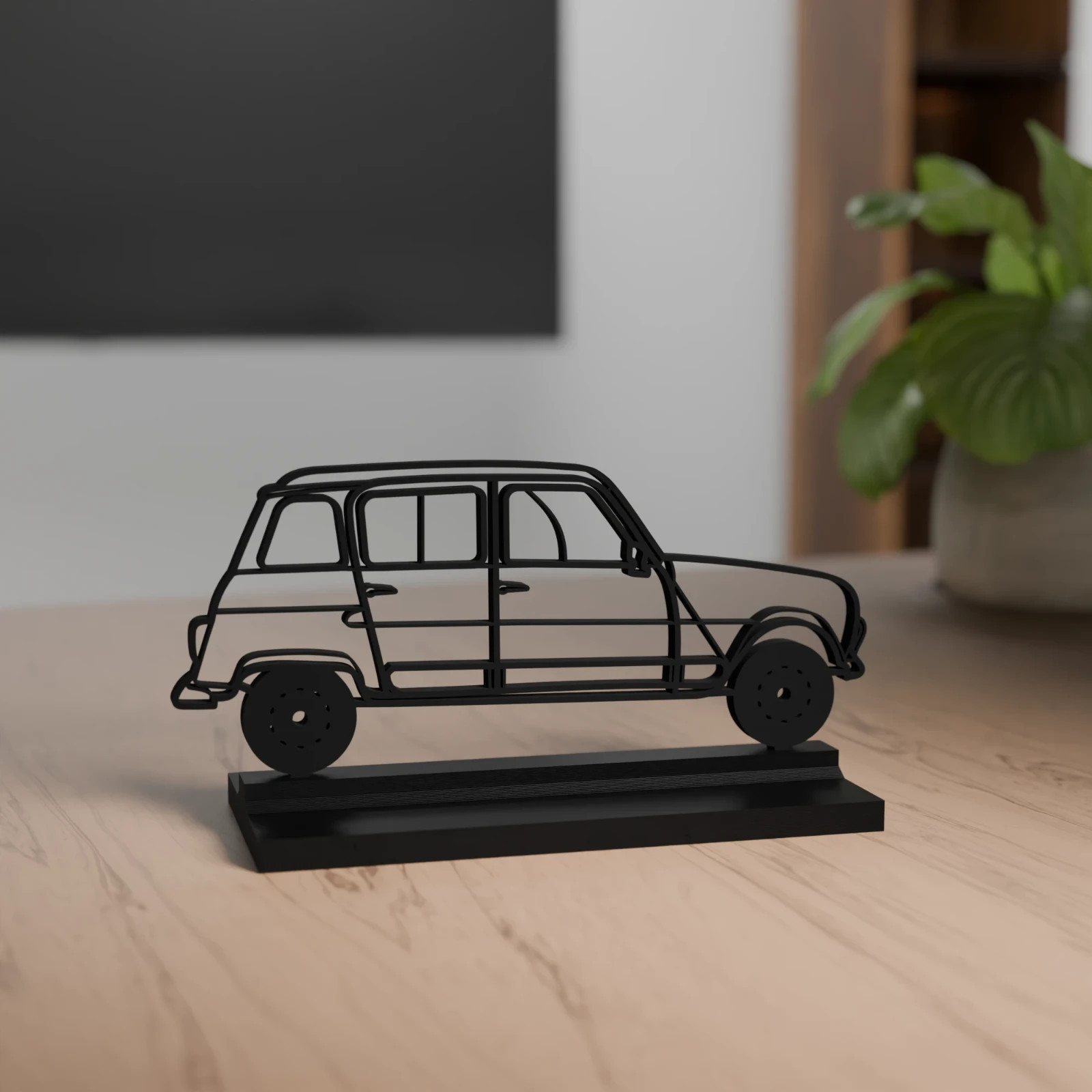 Decorazione 3D modello R4 GTL - regalo per gli amanti dell'auto