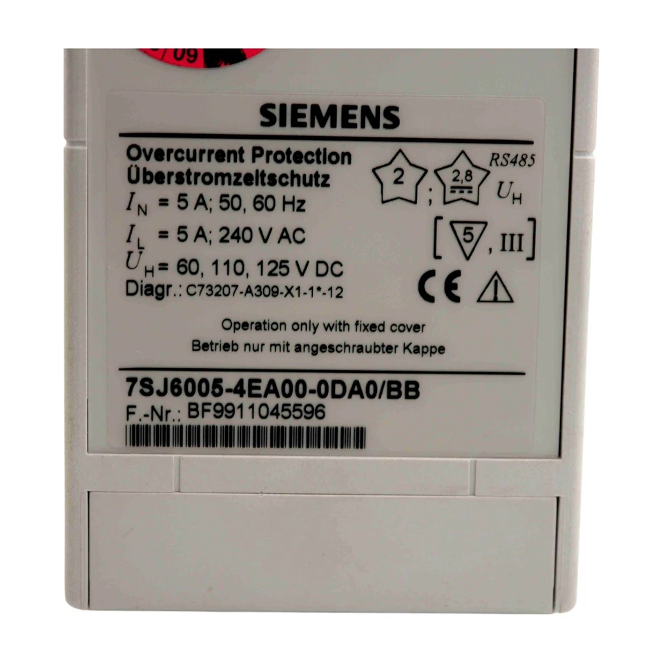 SIEMENS 7SJ6005-4EA00-0DA0/BB SIPROTEC UEBERSTROMZEITSCHUTZ 7SJ600 - Bild 4 von 4