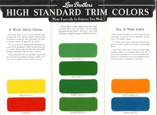Lowe Brothers Trim Colors chip chart 1940