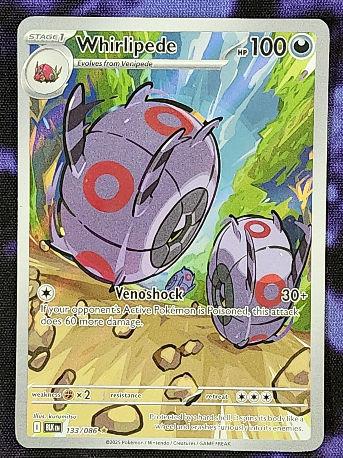 Pokemon Whirlipede 133/086 Black Bolt BLK
