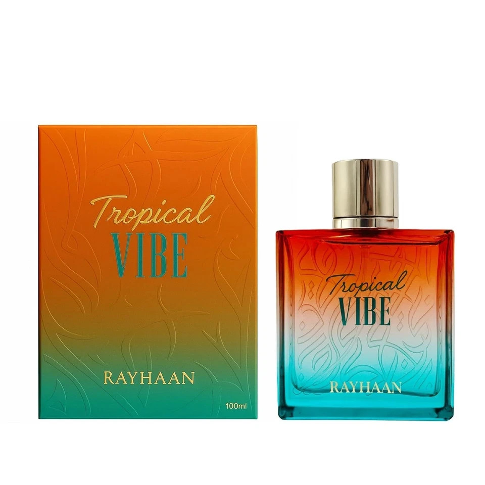 Rayhaan Tropical Vibe EDP – Fruity, Floral, Fresh Scent, 3.4 fl oz