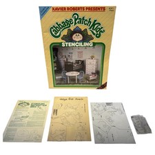 1984 Cabbage Patch Kids Stenciling Book Plaid 7811 Xavier Roberts (Complete Set)