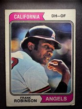 Topps 1974 Frank Robinson #55 Los Angeles Angels MLB Baseball Card Base Set