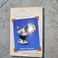 2002 Hallmark Keepsake XMas Ornament "Robot Parade" - In Box