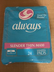 Vintage Always Pads Sz L Slender Thin Maxi