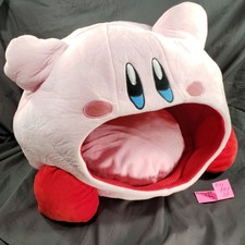Kirby Head Bed Pillow Plush pink rest pet dog Large