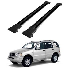 Dachtr&auml;ger f&uuml;r Mercedes ML SUV W163 (1998-2005) Aluminium Quertr&auml;ger Schwarz