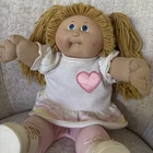 Vintage 1978 1982 Yarn hair blonde CABBAGE PATCH DOLL Original Clothes blue eyes