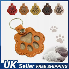 Leather Pet Memorial Keychain, Pet Hair Keepsake, Pet Fur Holder Keychain Bag