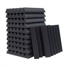12-Pack Acoustic Panels, 2" x 12" x 12" Sound Proof Foam Panels for Wall,Fire...