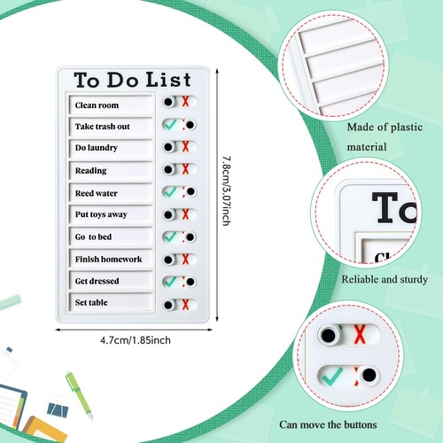 4 Pieces Chore Chart for Kids to Do List Chores Boards Plastic RV Checklist B... - Picture 2 of 6