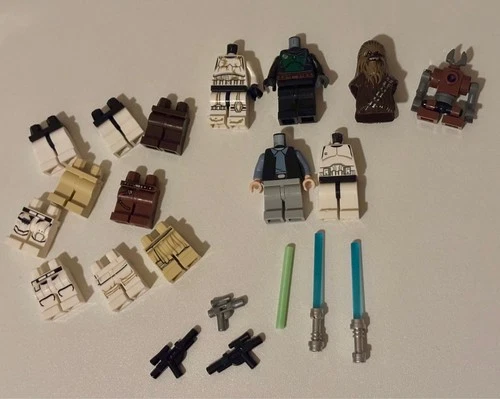 Genuine LEGO Star Wars Bundle - Random Minifigs Parts Accessories Glow Blade