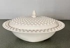 Vintage Hoenig of Calif Usa Milk Glass Serving Dish White Milk Glass Beaded