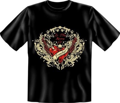 T-Shirt S - XXL Herz Dolch - IN THE NAME OF FREEDOM -100% Baumwolle NEU