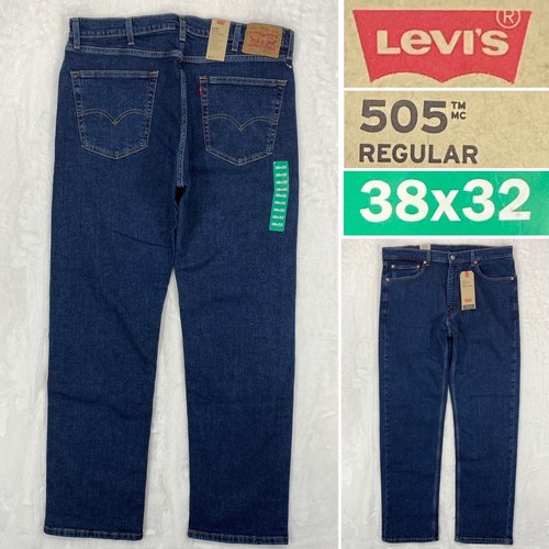 NWT Levis 505 Regular Mens Size 38 x 32 