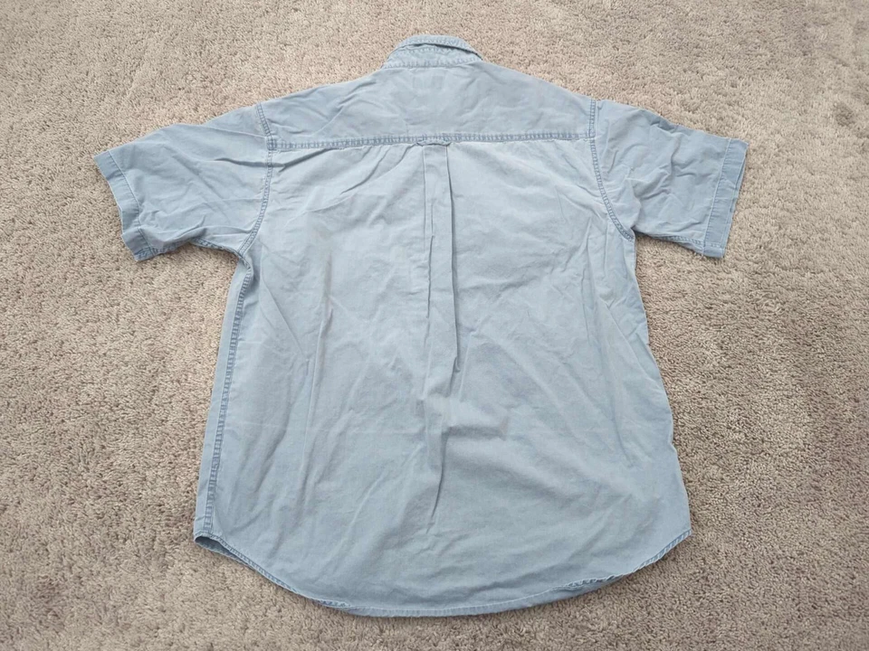 Camisa Falls Creek Abotonada Para Hombre Grande Suave Denim 100% Algodón Preppy Informal Foto 4 de 4