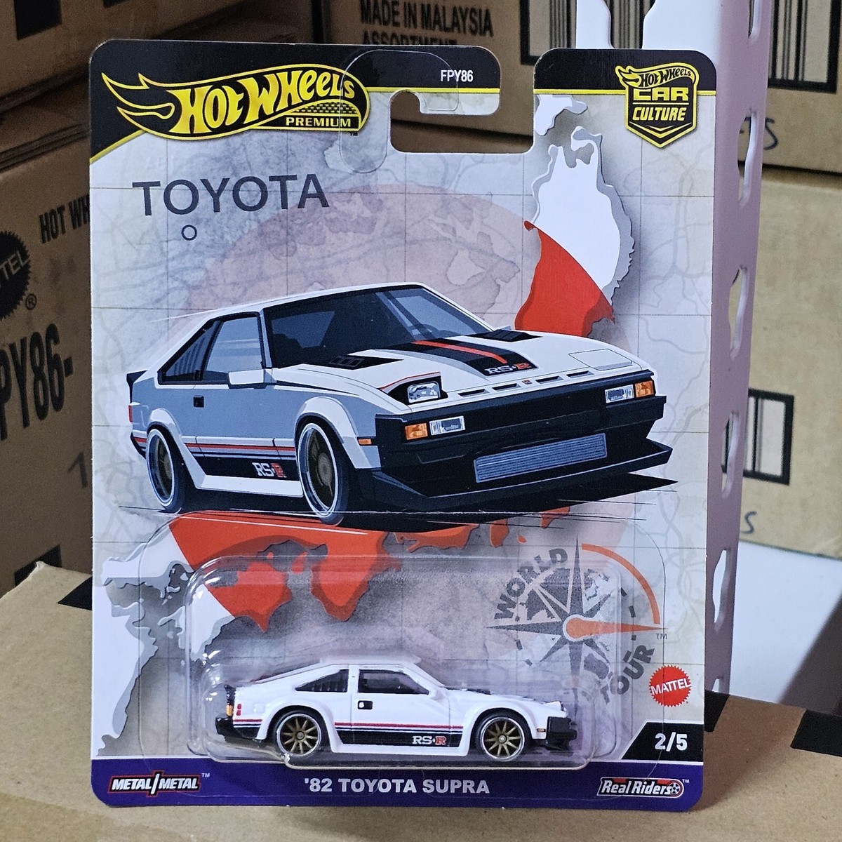 Hot Wheels ミニカー コレクション 82台 2024 HOT WHEELS PREMIUM '82 TOYOTA SUPRA WORLD TOUR ITALY