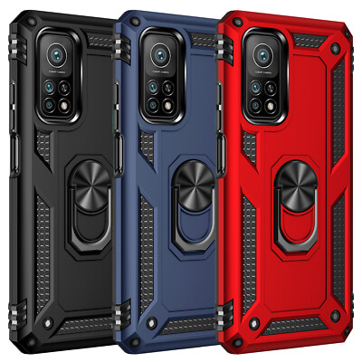 Metal Ring Stand Rugged Cover Case For Xiaomi Mi 11T 10T Pro 11 Lite Poco X3 Pro