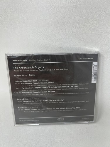 Johann Sebastian Bach Gregor Meyer: The Kreutzbach Organs (CD) Album NEW/SEALED - Picture 2 of 2