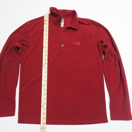 Chaqueta de lana The North Face 1/4 con cremallera para hombre S rojo caparazón suave ligera - Imagen 9 de 11