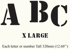 A-Z STENCIL Large Single Letter Number Tall 320mm(12.60'') Painting Reusable AL1