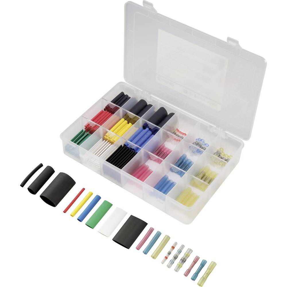 TRU COMPONENTS 1567341 Kit guaine termoretraibili Restringimento:2:1, 3:1 215