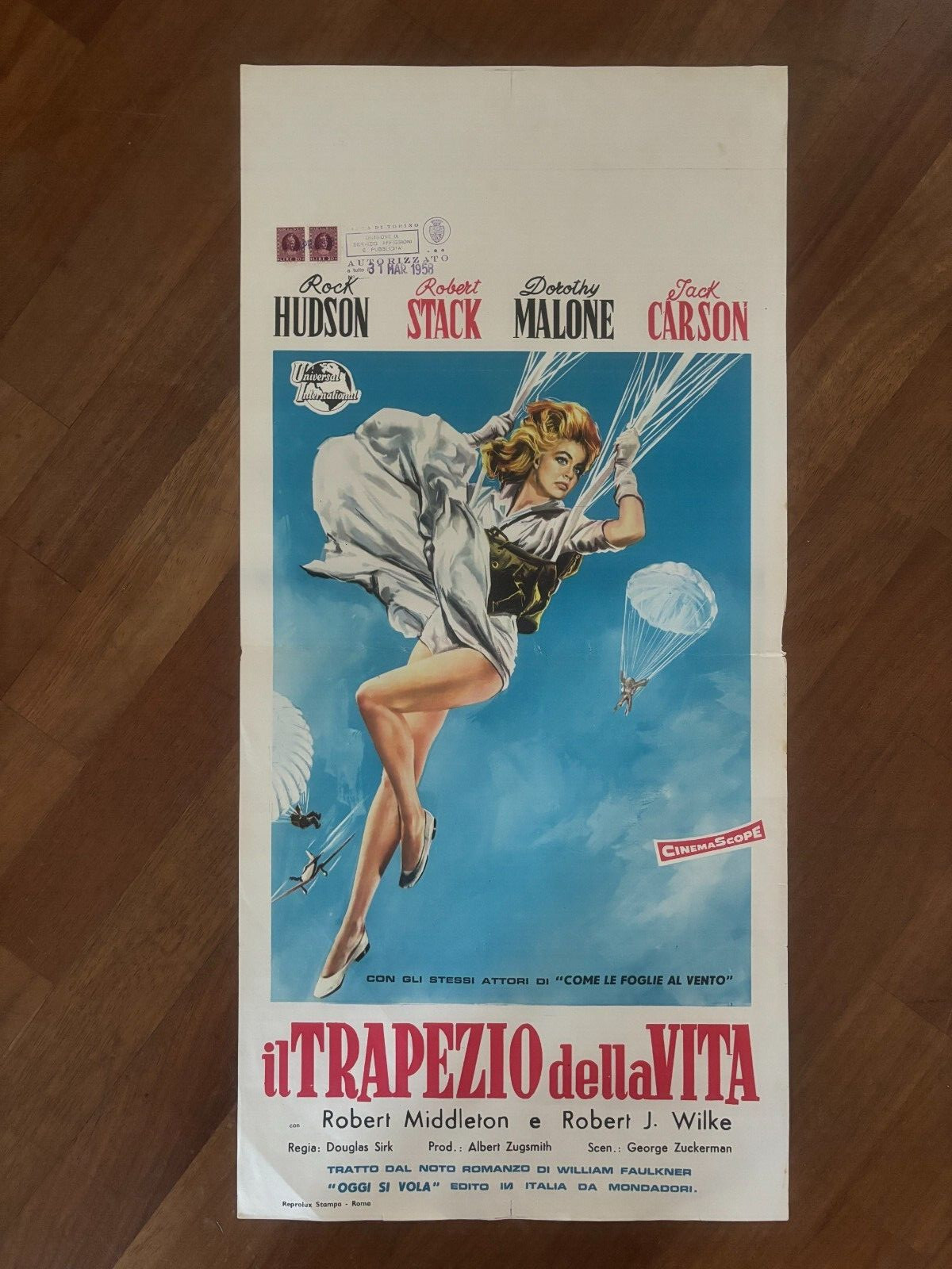 Locandina originale film Il trapezio della vita (1958) - Regia di Douglas Sirk