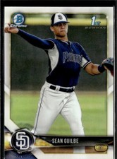 2018 Bowman Chrome Refractors Sean Guilbe San Diego Padres #BDC-144 2 Card Lot
